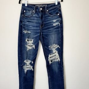 American Eagle distressed jeans.